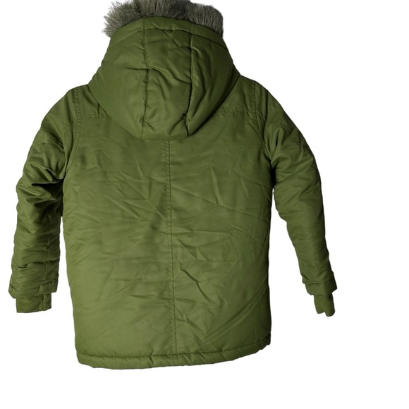 Cat & Jack Kids Olive Color Parka, 6 - Picture 2 of 7